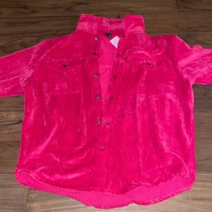 Target brand corduroy hot pink jacket